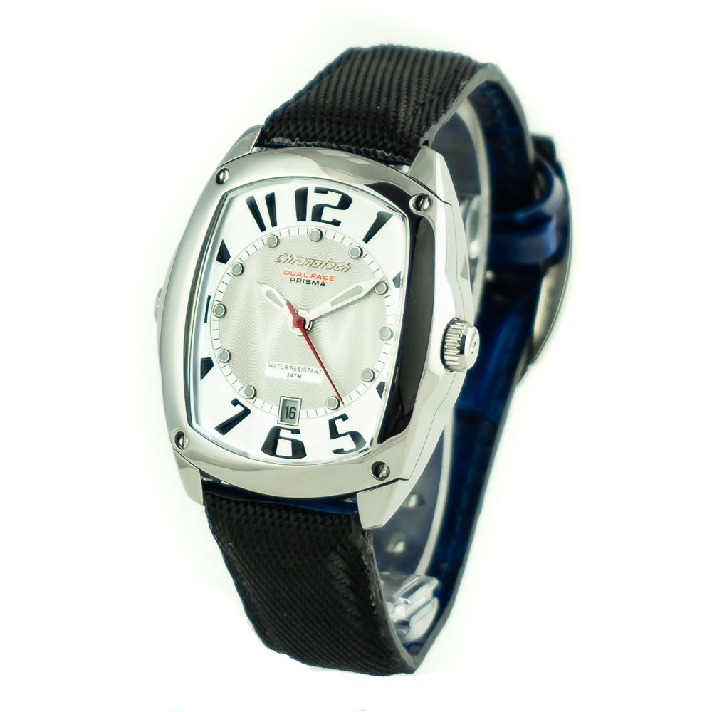 Black Leather Dress Watch