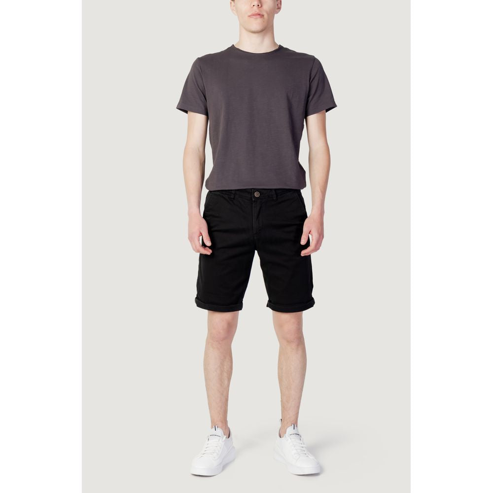 Black Cotton Knee Length