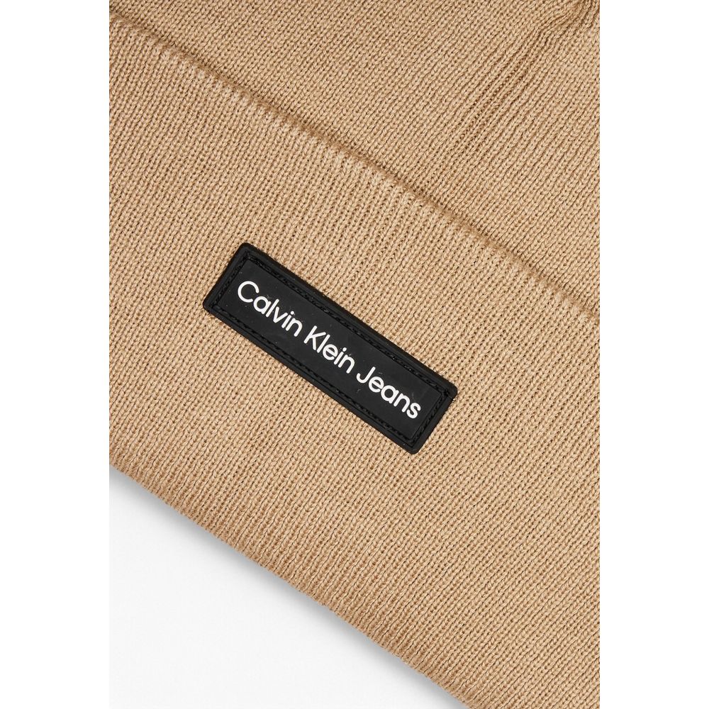 Beige Recycled Polyester Cap (Baseball Hat)