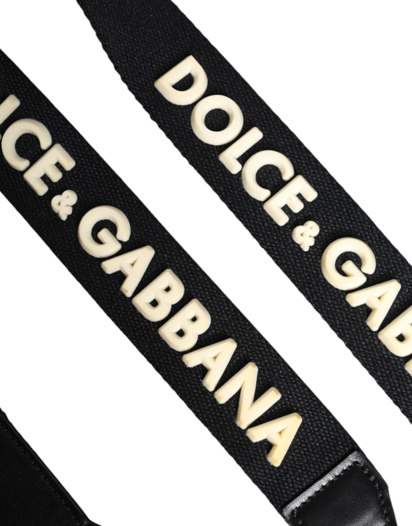 Black Logo Elastic Suspenders