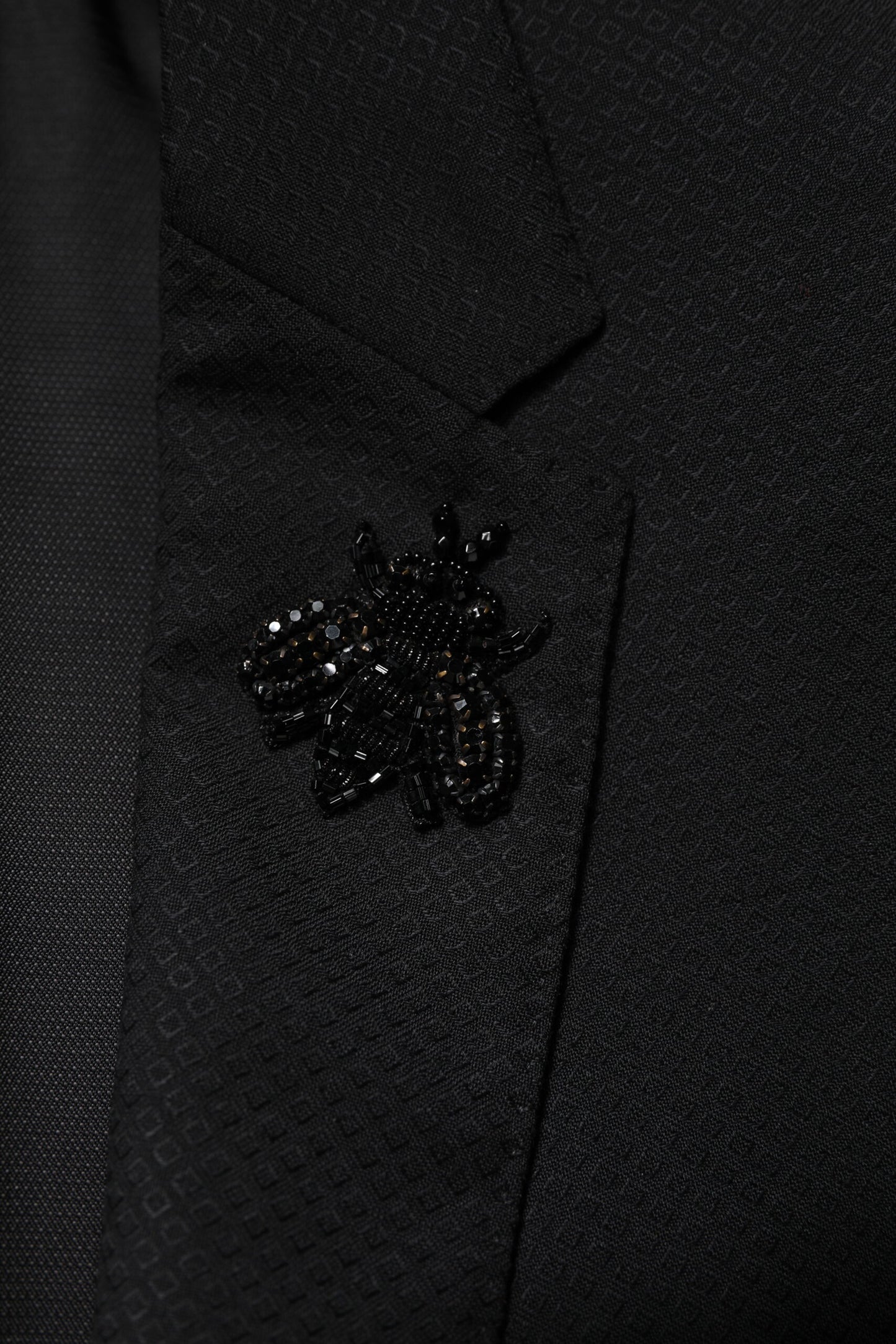 Black Wool Single Breasted 2 Piece Suit