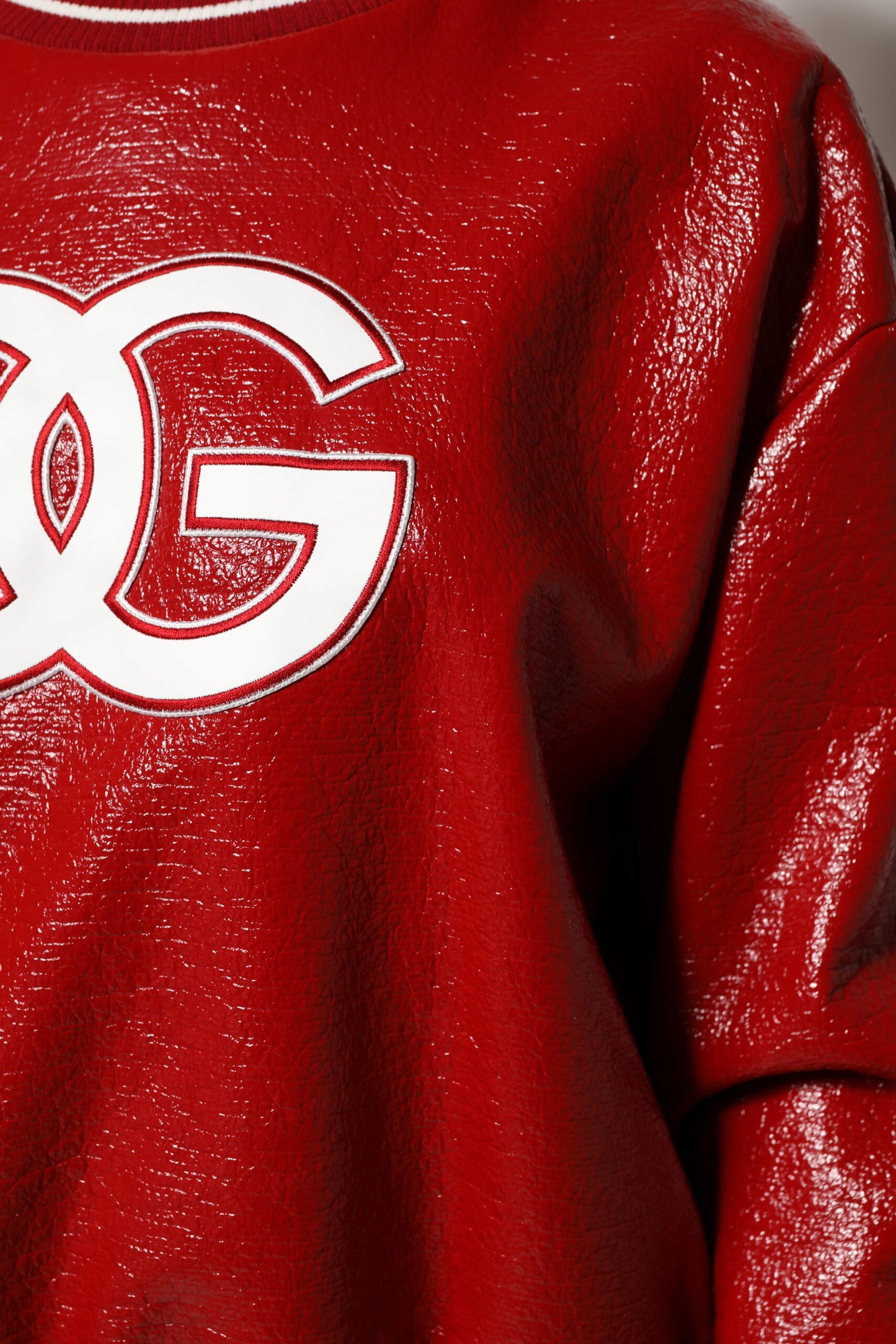 Red Wool DGLogo Embroidery Pullover Sweater