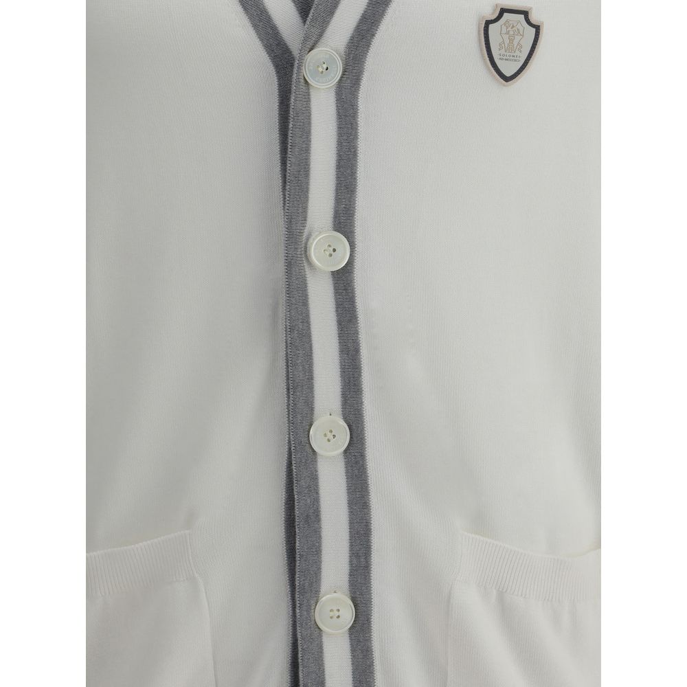 White Cotton Cardigan