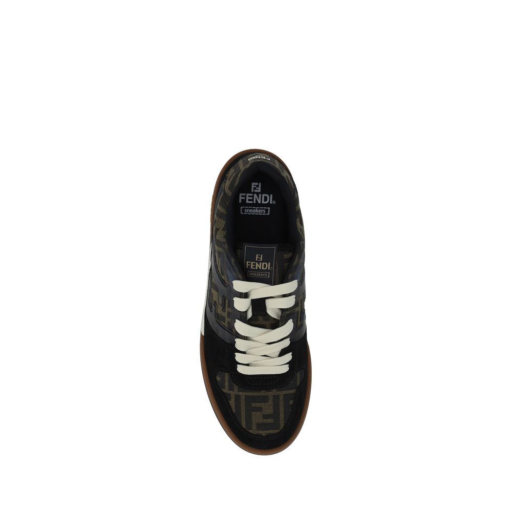 Multicolor Fabric Low Top Sneakers