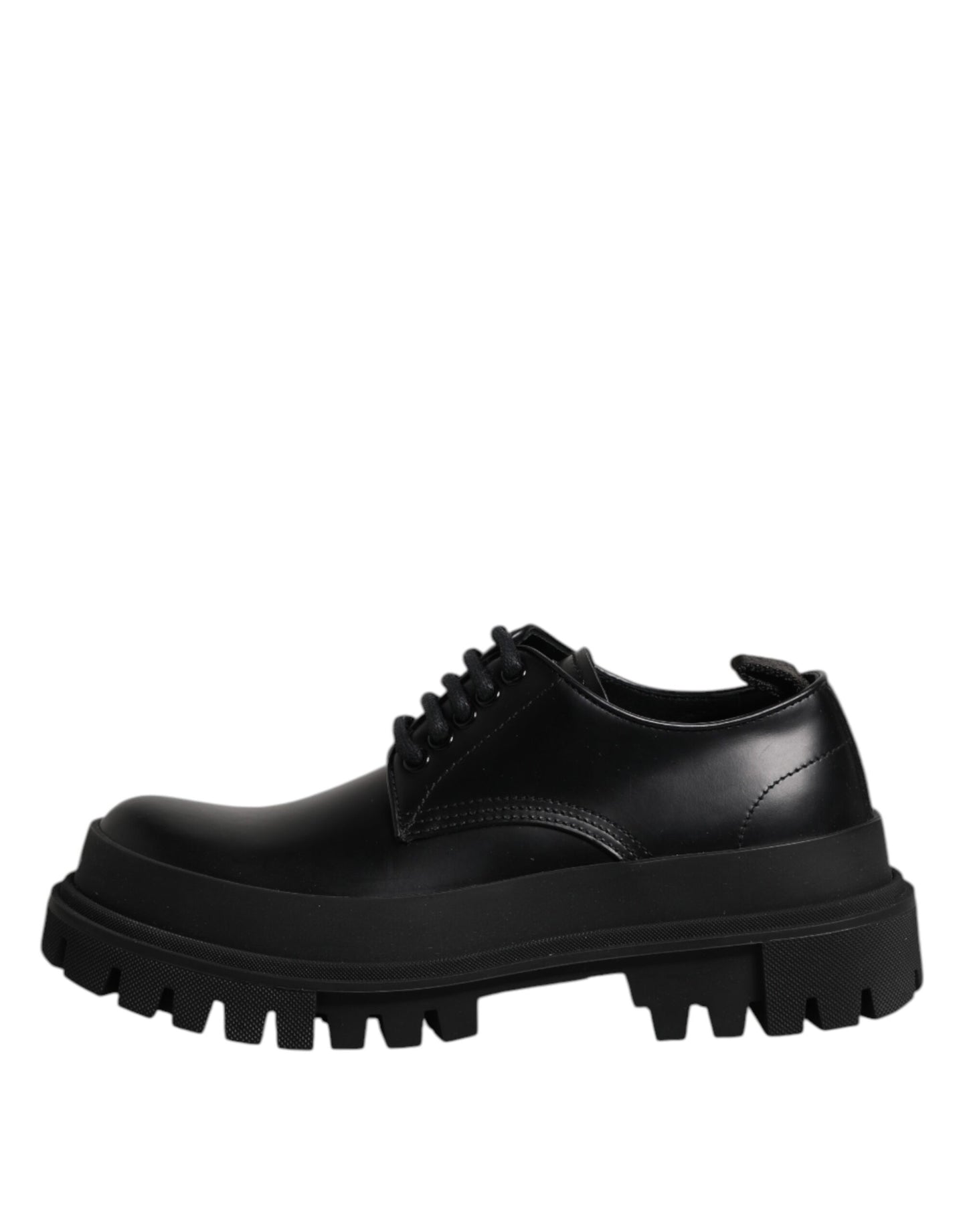 Black Leather Lace Up Derby Men Dress Shoes