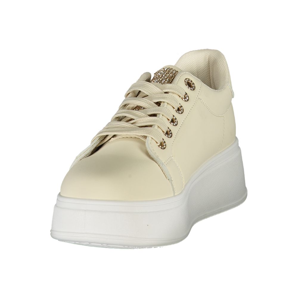 Beige Polyurethane Women Sneaker