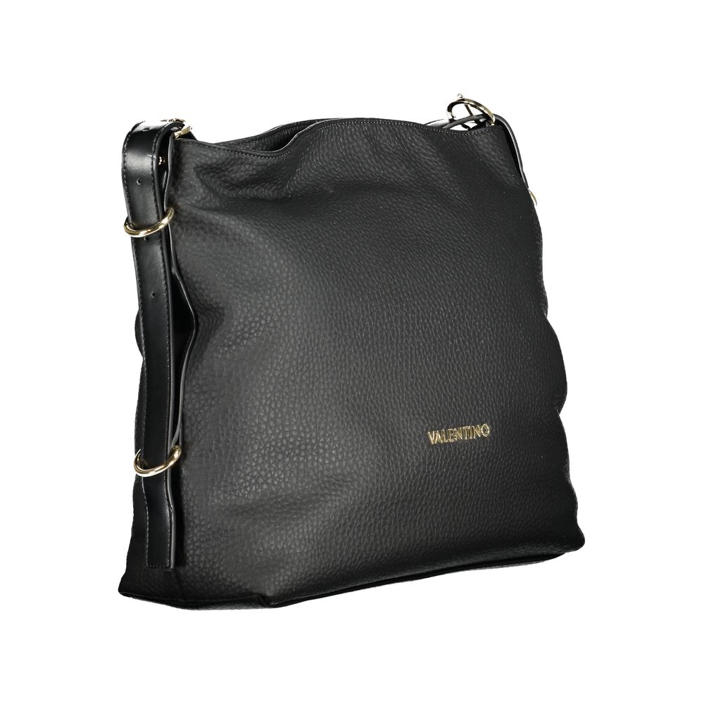 Black Polyurethane Women Handbag