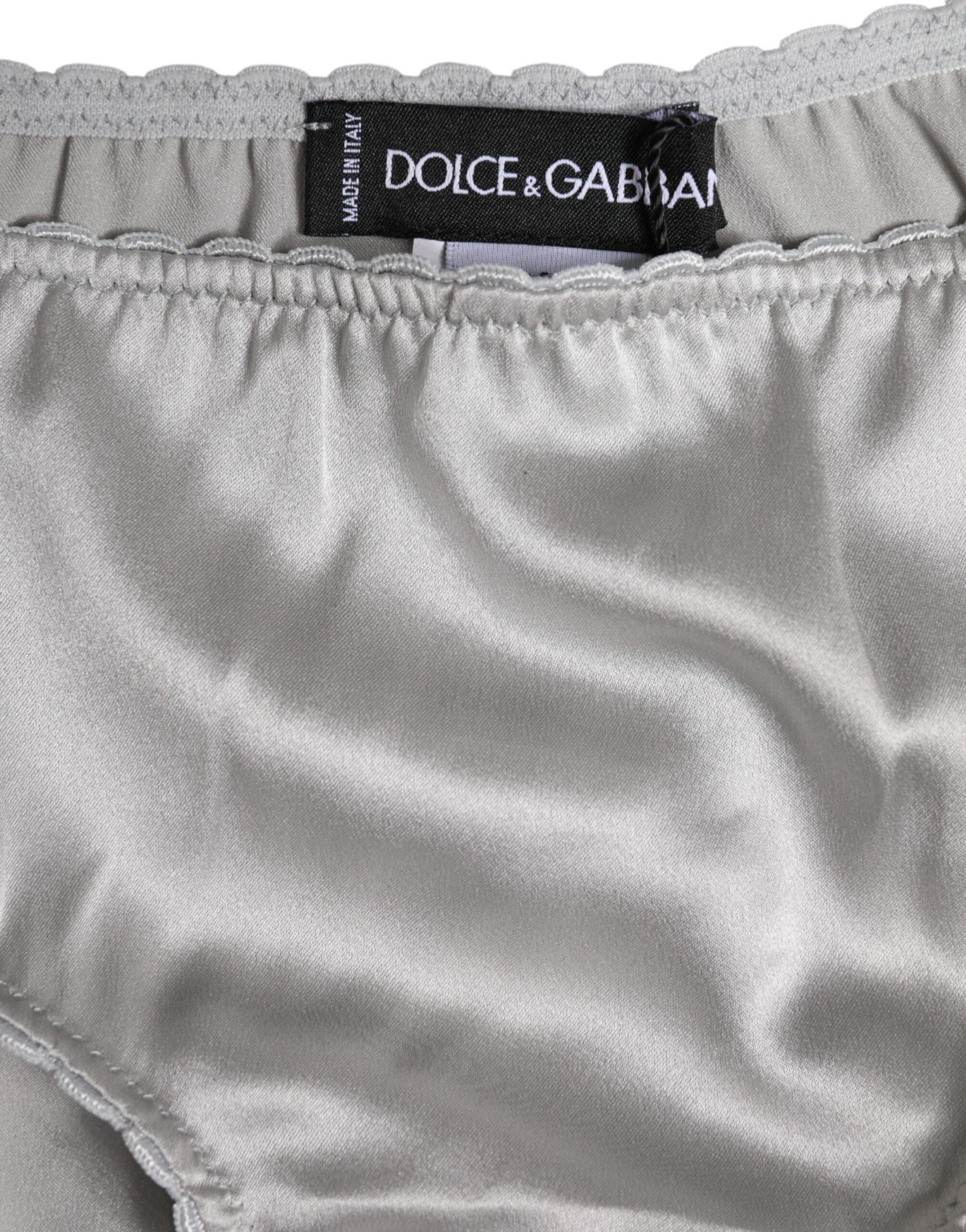 Gray Silk Stretch Bottom Low Waist Panty Underwear