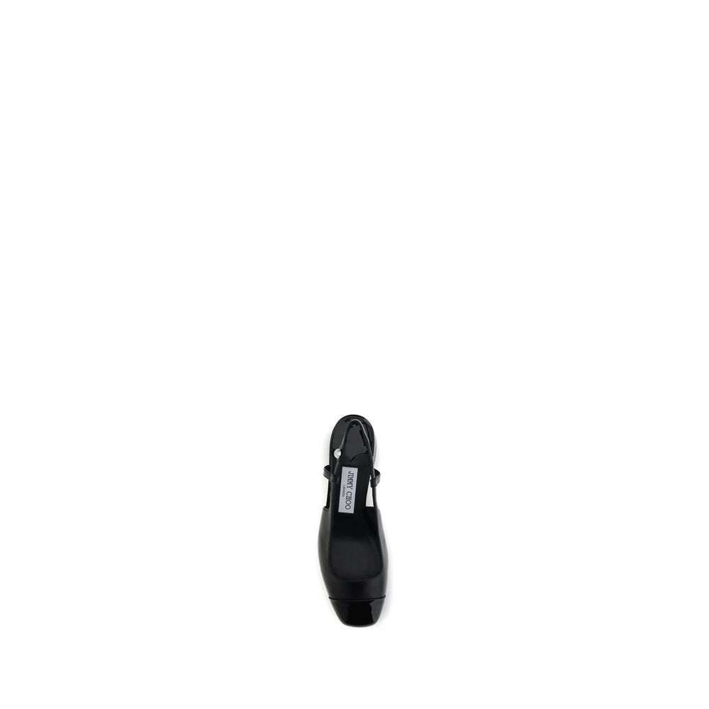 Black Calf Leather Bos Taurus Mid Heel Pumps