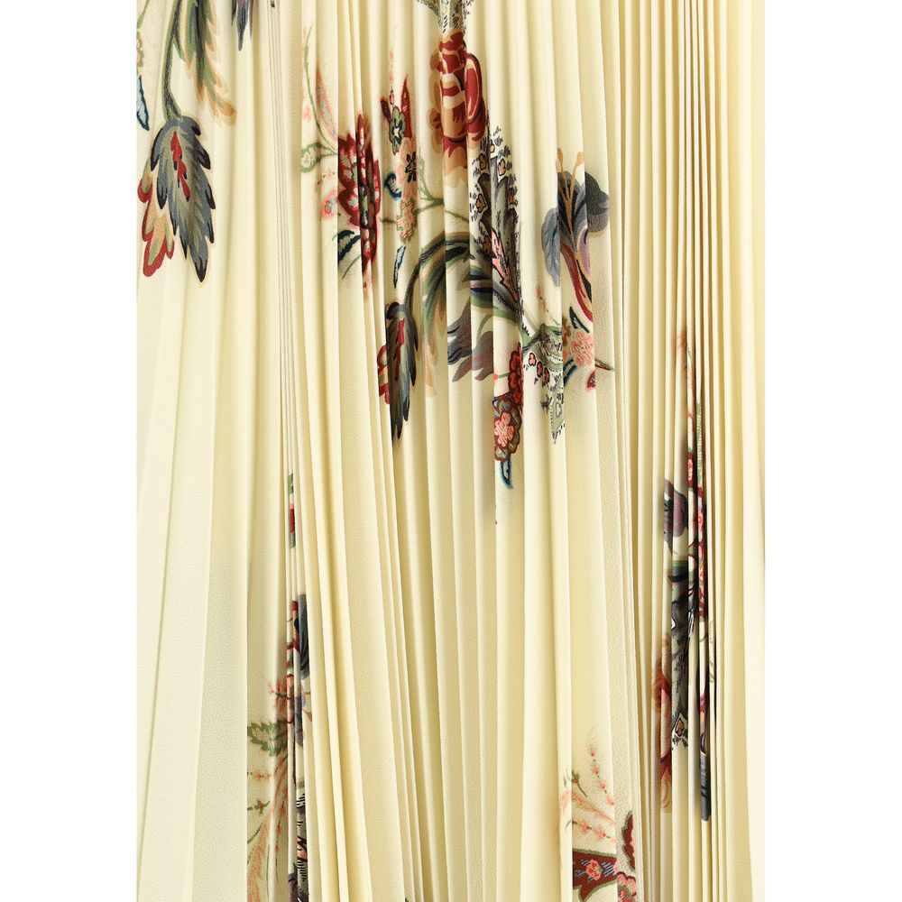 Bicolor Polyester Midi Skirt