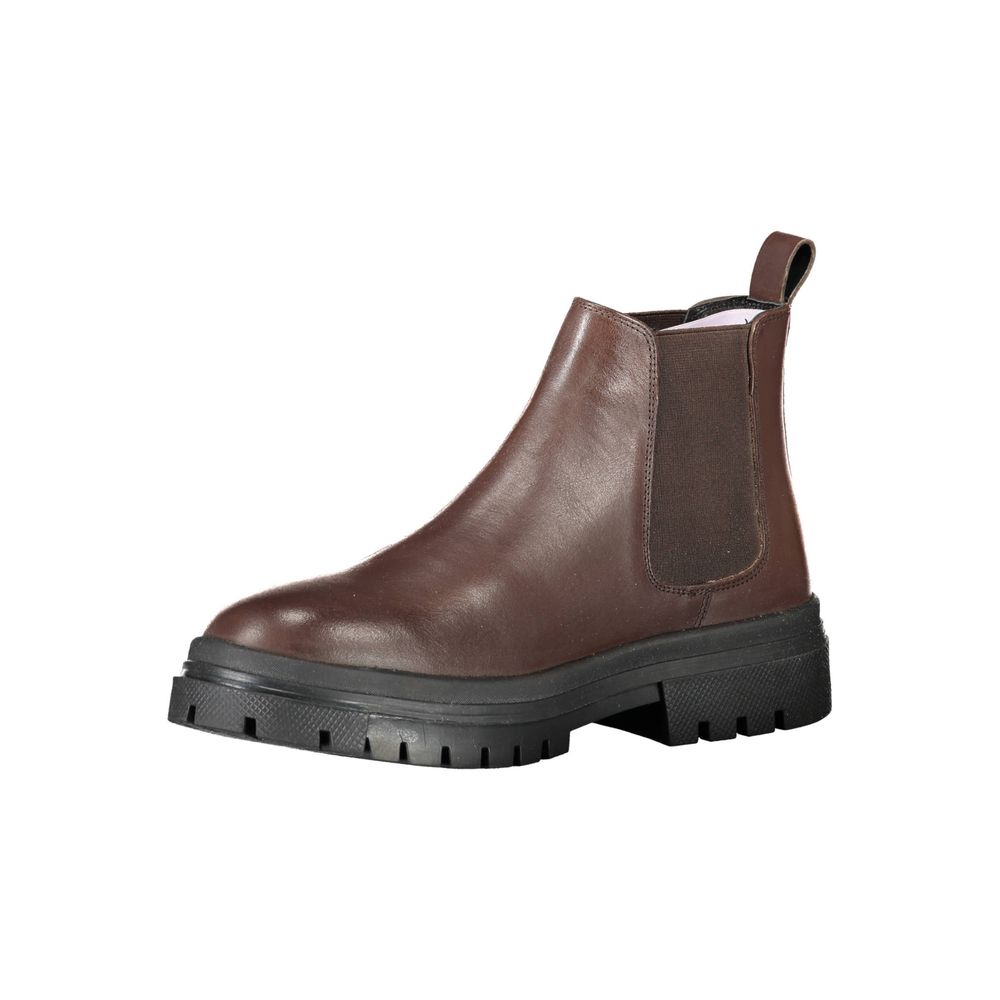Marrone Leather Men Ankle Boot