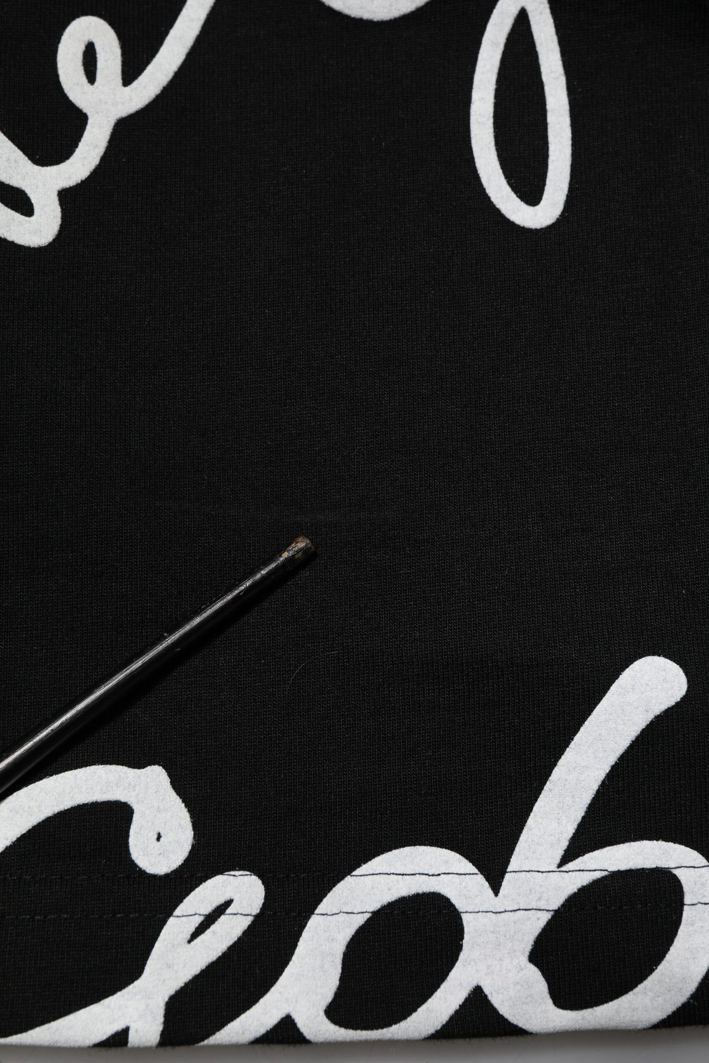 Black Logo Print Cotton Crew Neck T-shirt