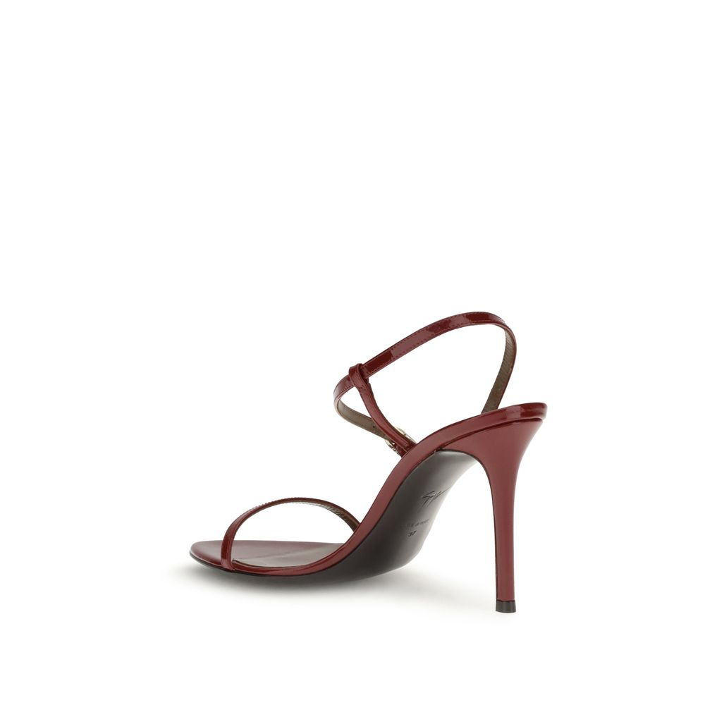 Multicolor Leather Stiletto Heel Sandals