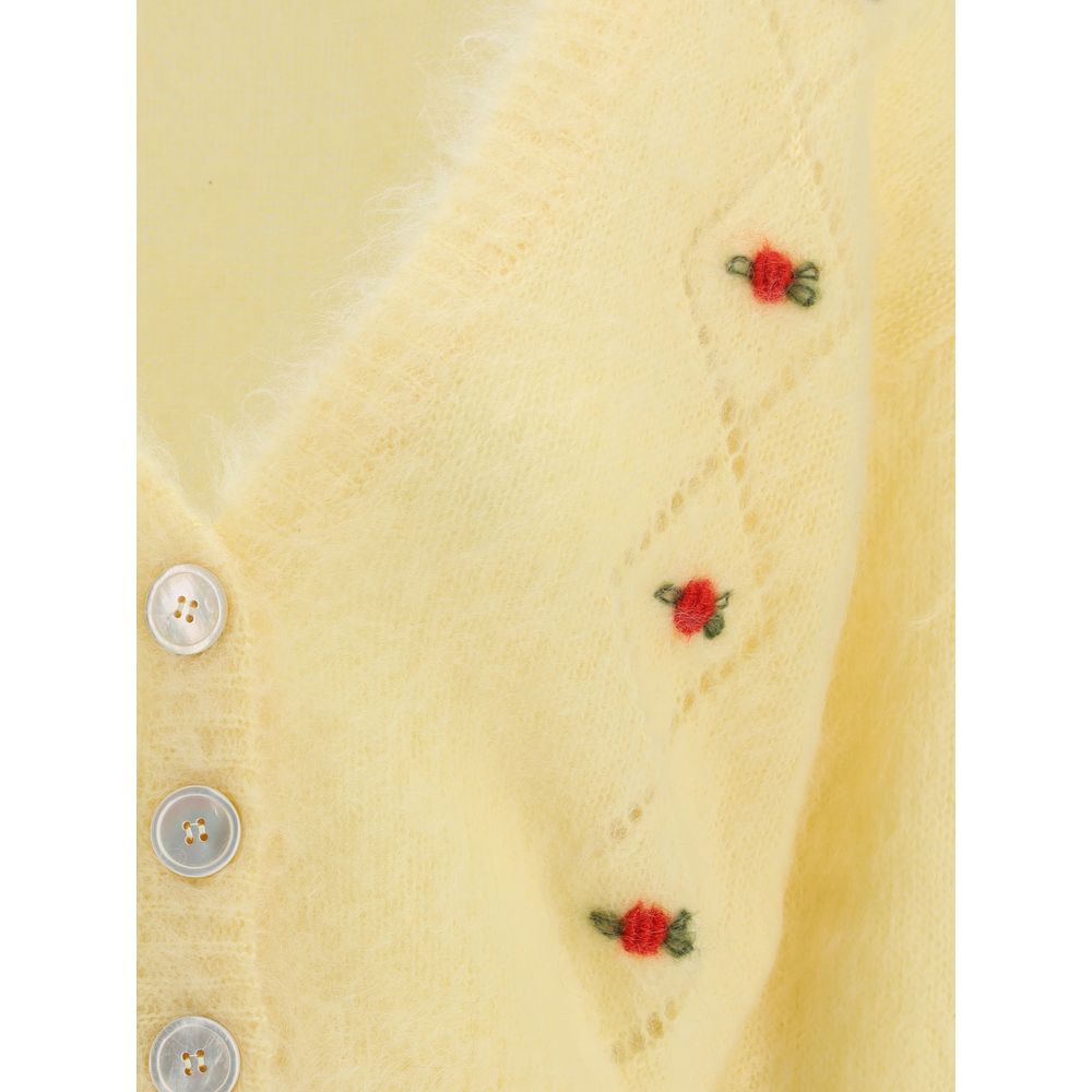 Bicolor Mohair Cardigan