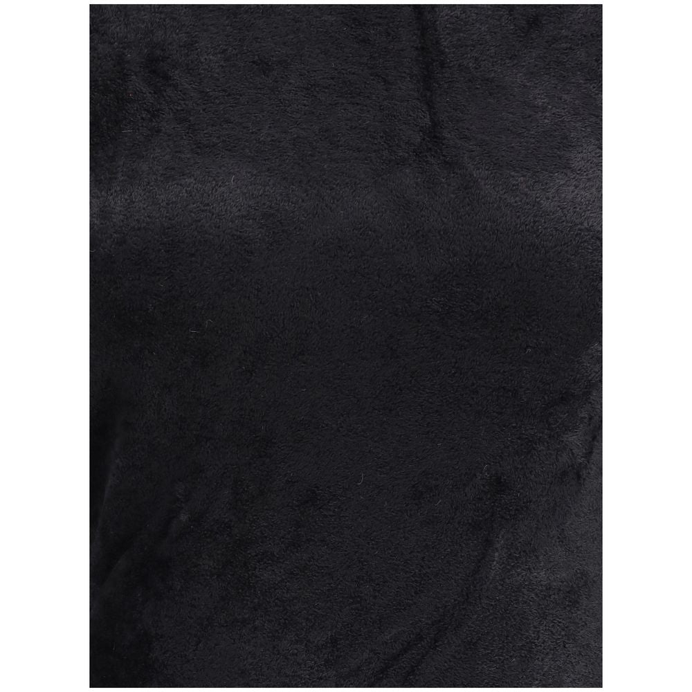 Black Viscose Hoodie