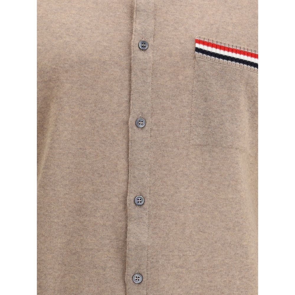 Beige Fleece Wool Cardigan