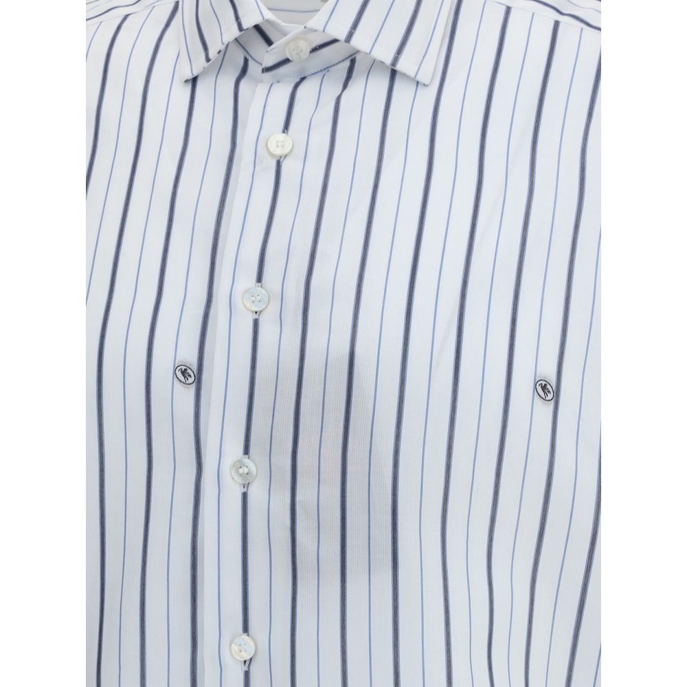 White Cotton Pattern Shirt