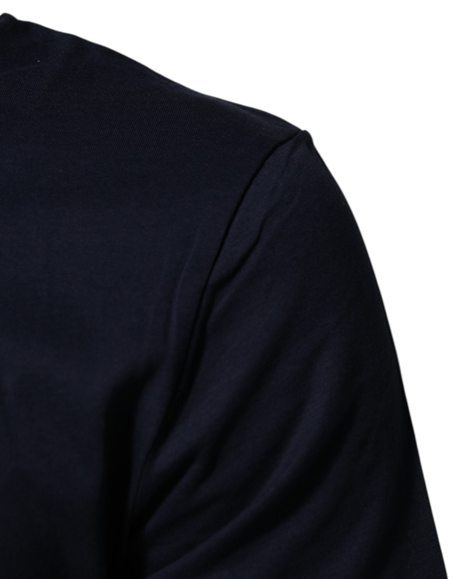 Dark Blue Cotton DG Logo Print Mens Top T-shirt