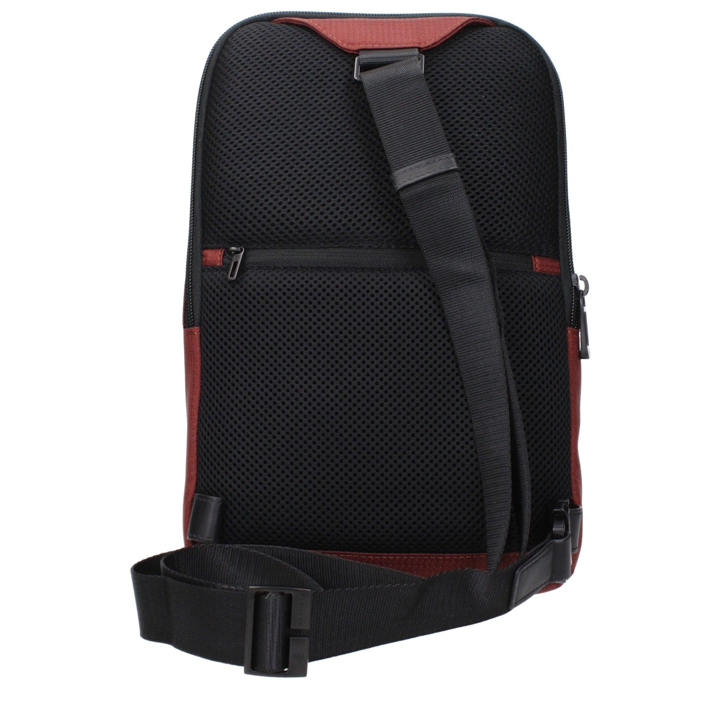 Red Fabric Crossbody Bag