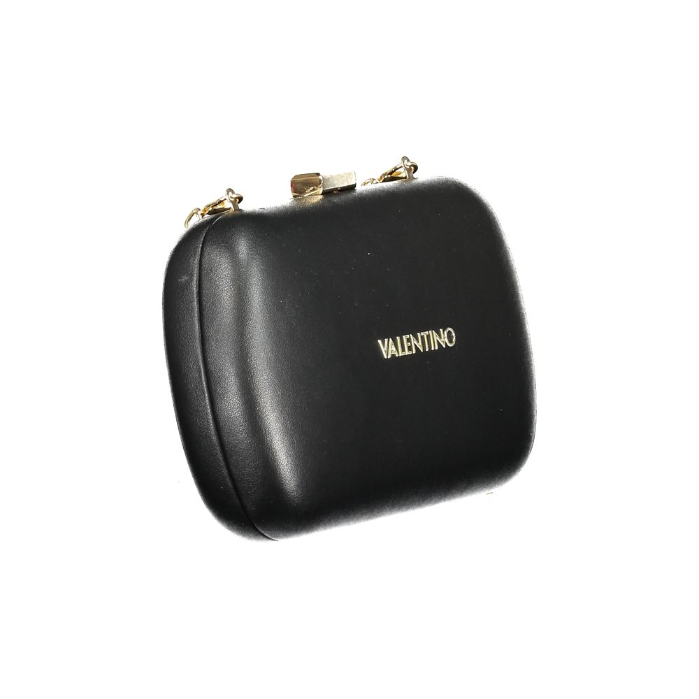 Black Polyurethane Women Handbag