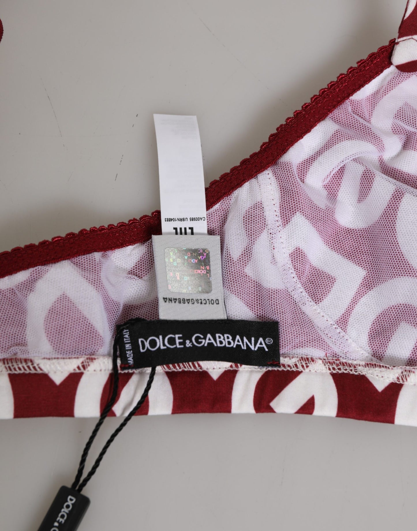 Red White Logo Mania Soft Cup Bra Underwear