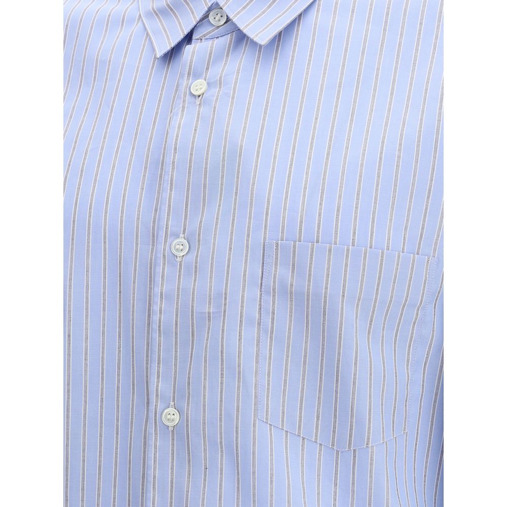 Blue Cotton Pattern Shirt