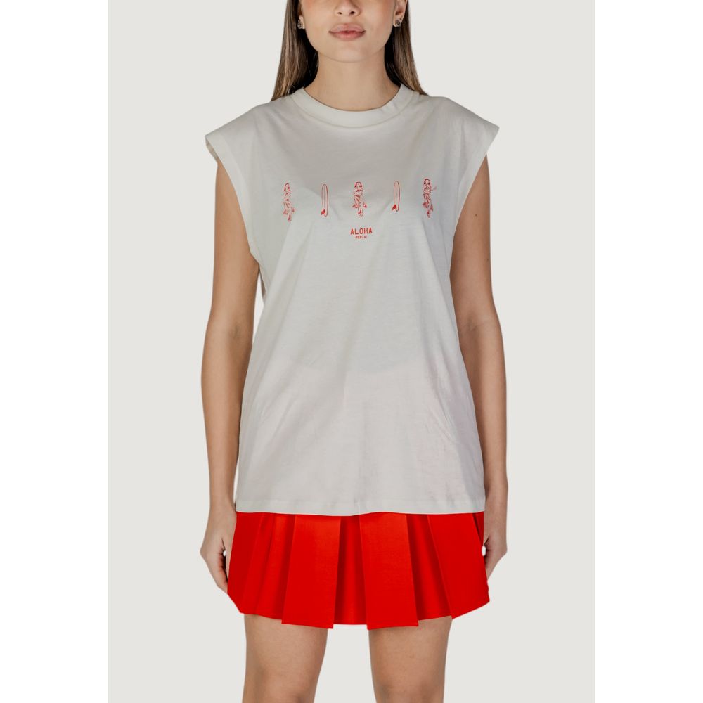 Cream Cotton Tank Tops