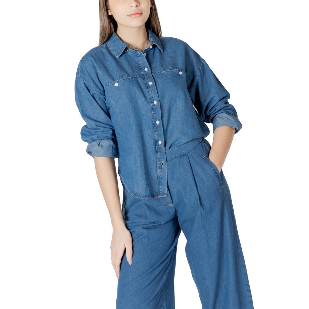 Blue Cotton Blouse