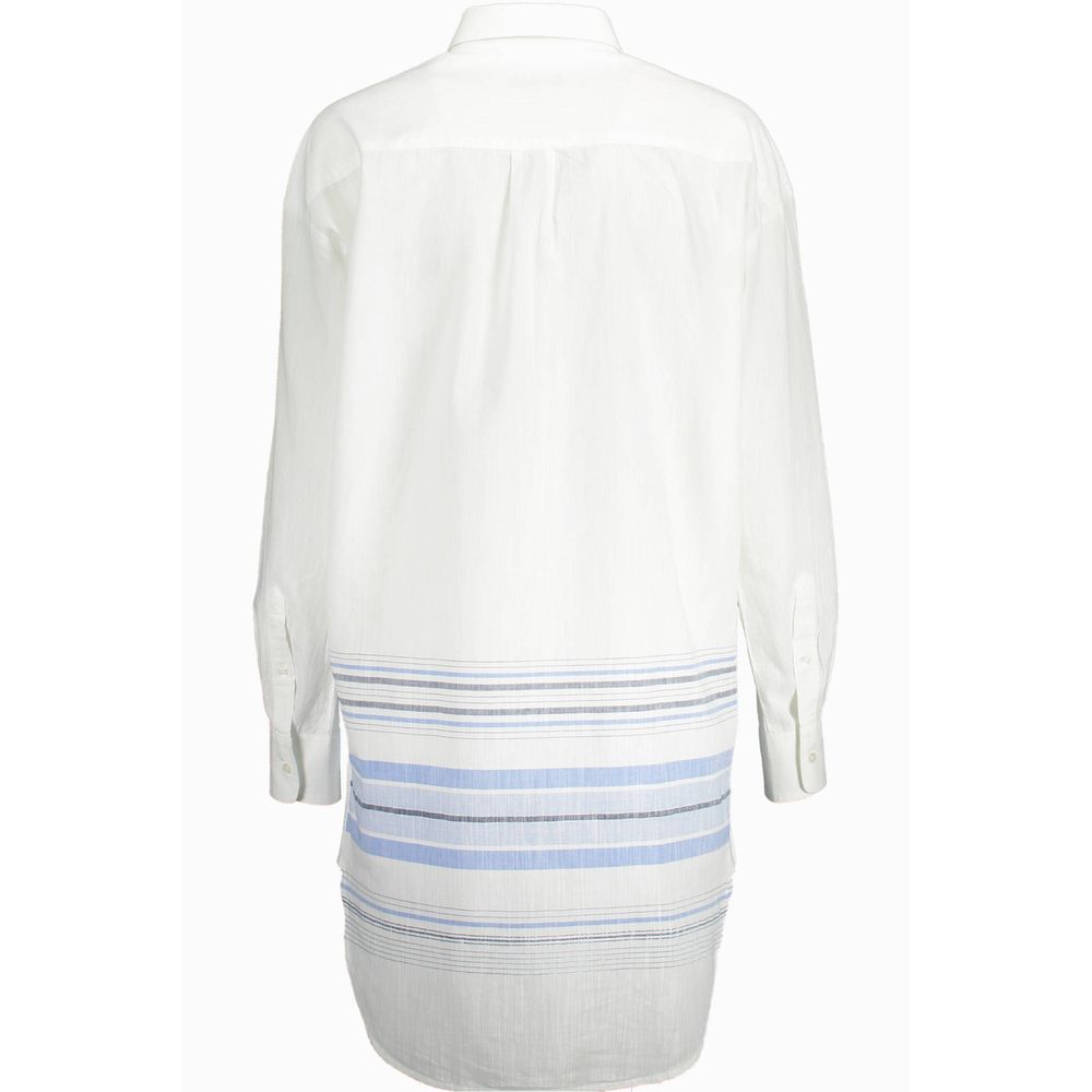 White Cotton Women Shirt