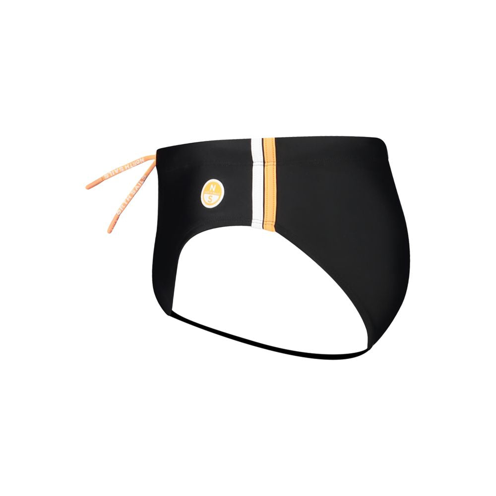 Nero Poliammide Men Swim Brief