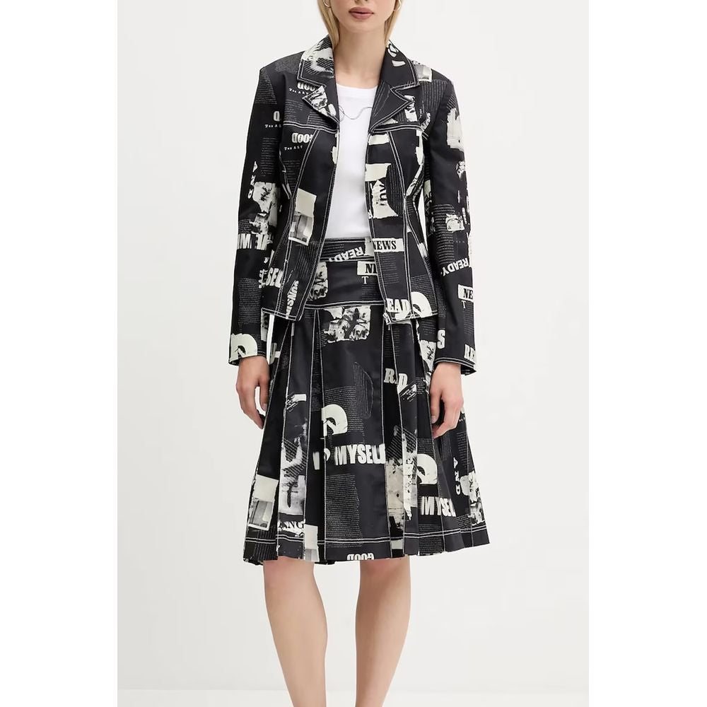 Black Cotton Women Jacket