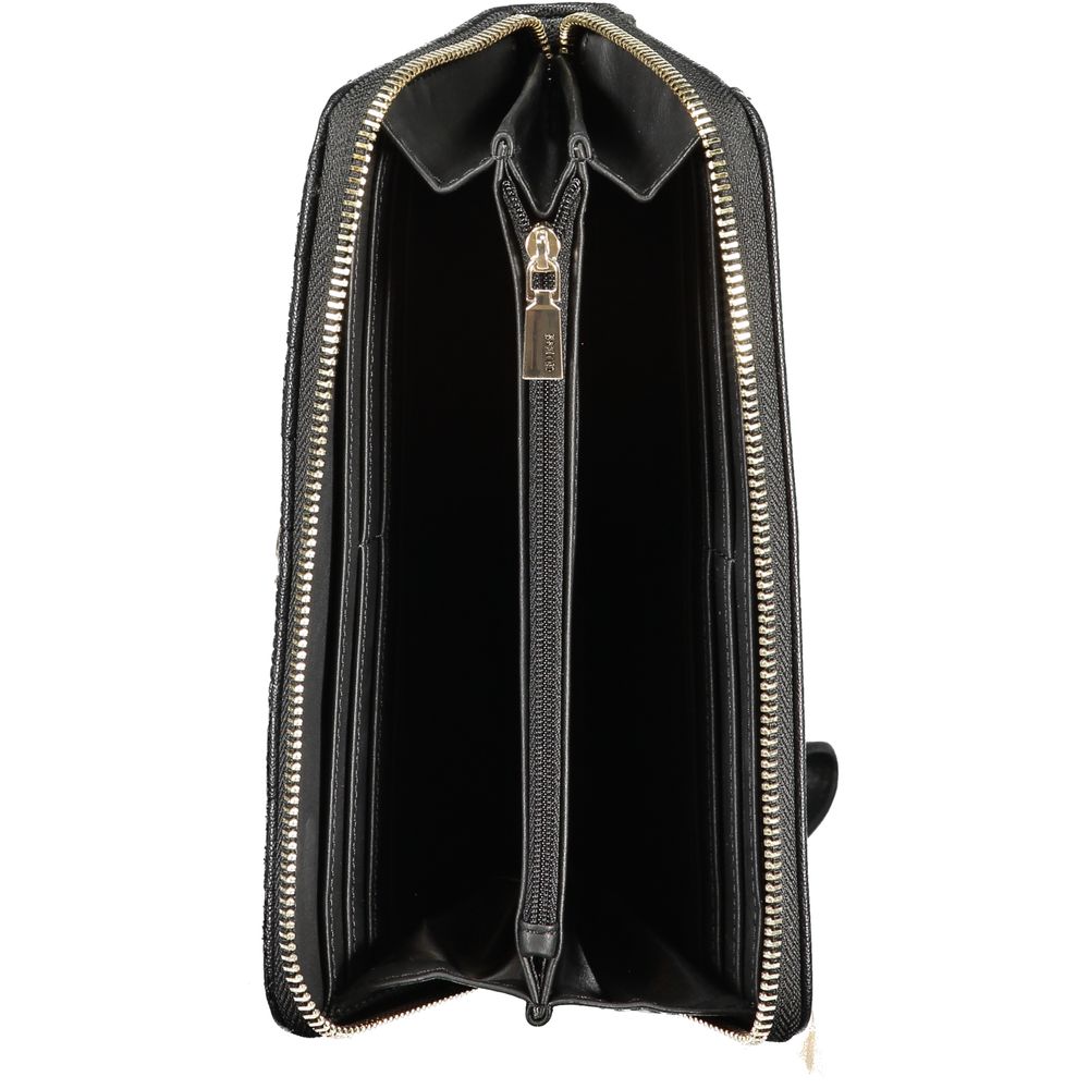 Black Polyurethane Women Wallet