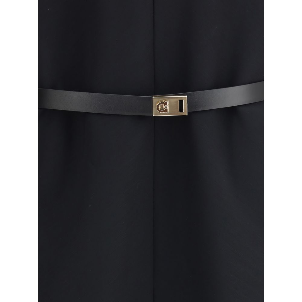 Black Viscose Casual Dress