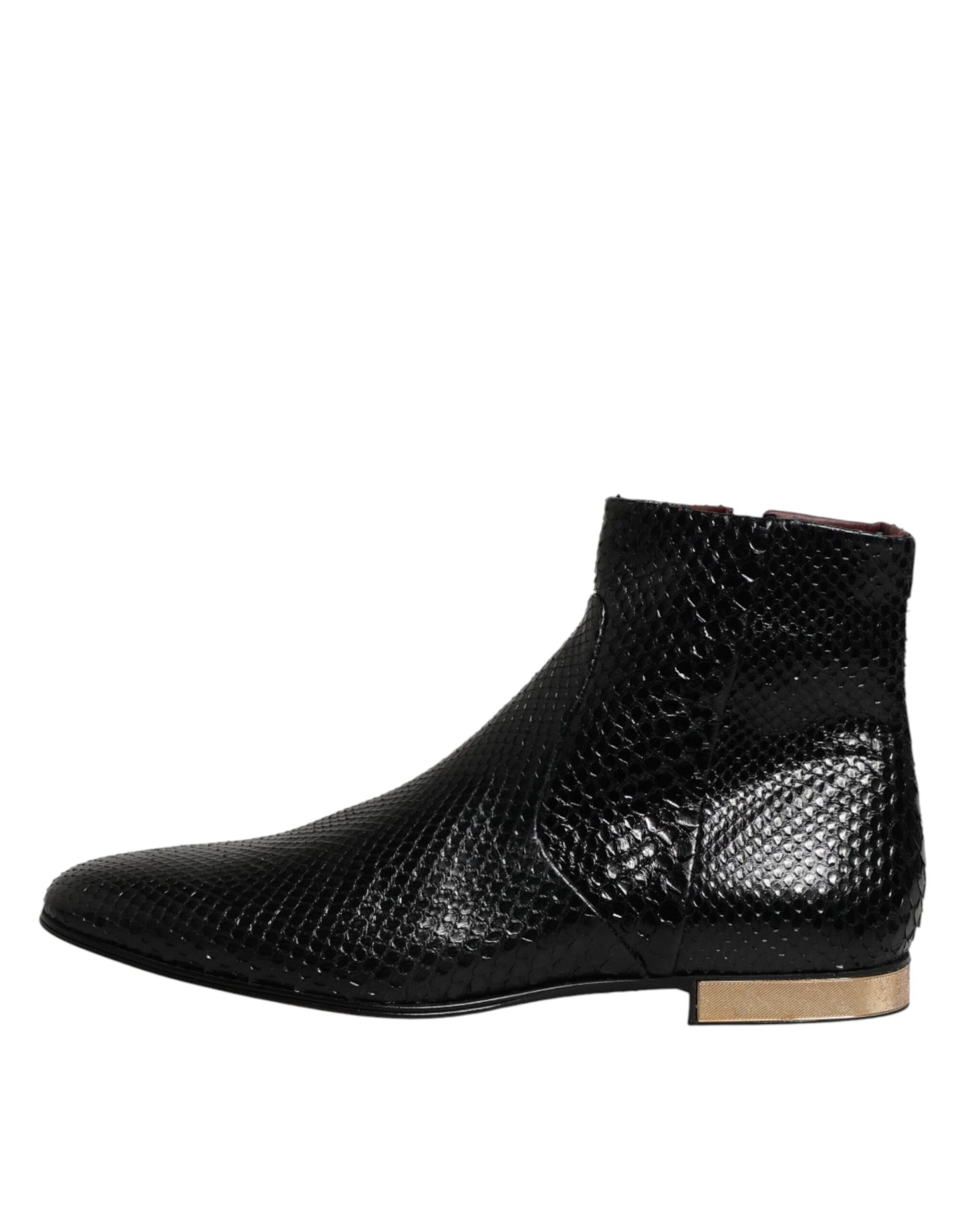 Black Leather Chelsea Short Ankle Boots Shoes