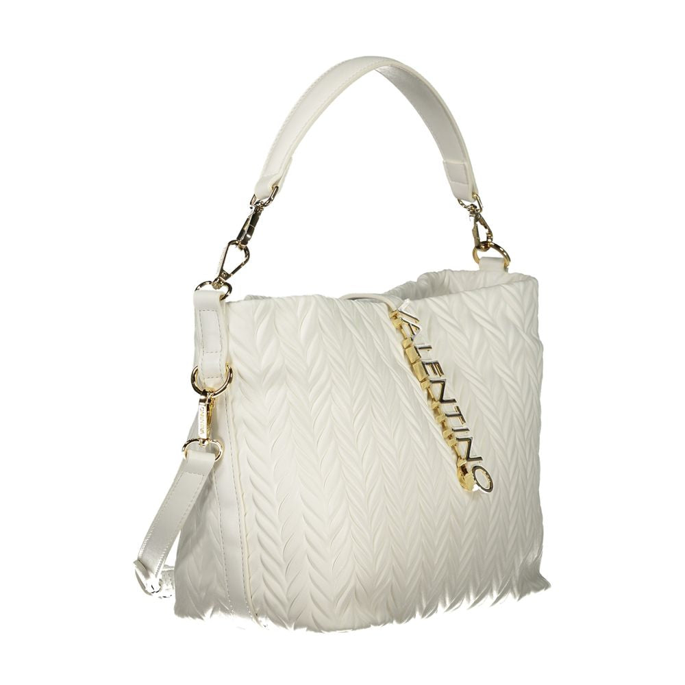 Bianco Polyurethane Women Shoulder Bag