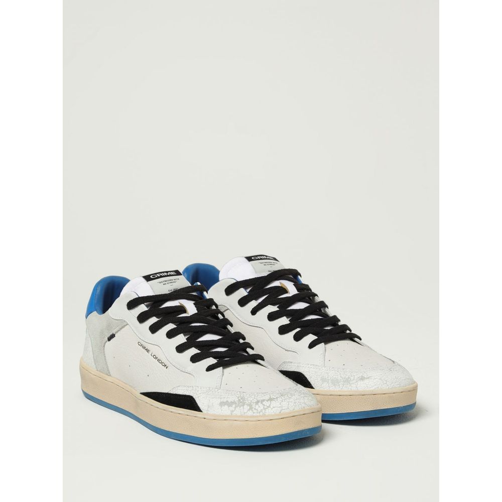 White Leather Low Top Sneakers