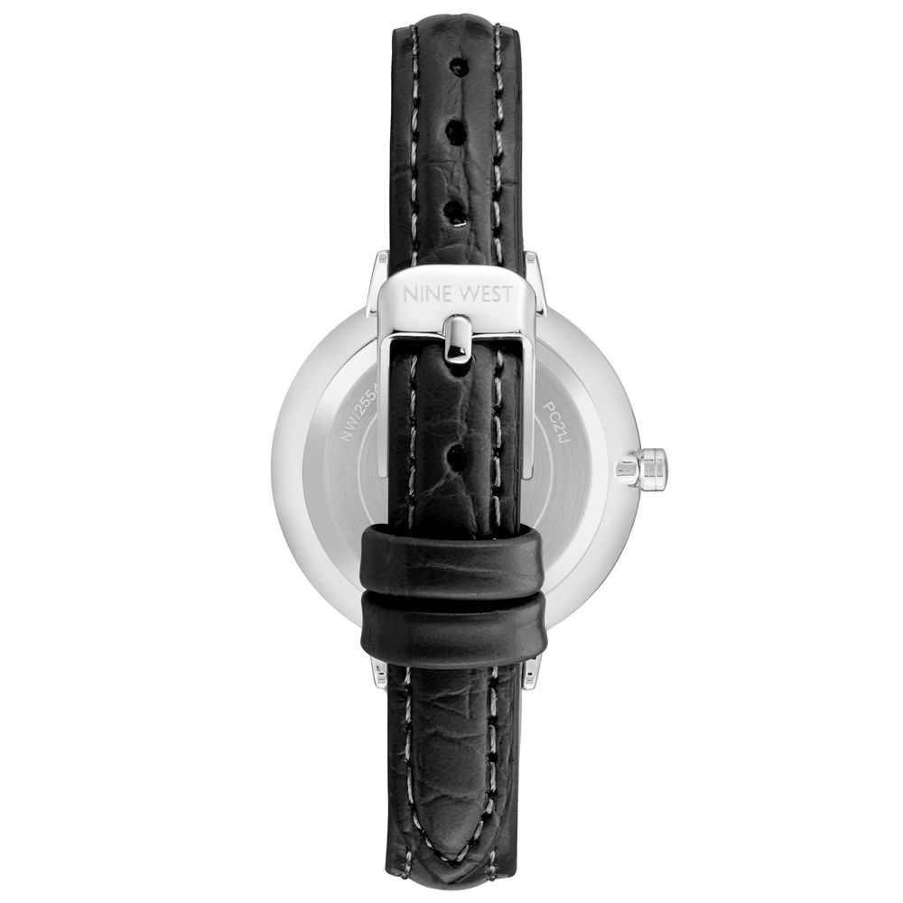 Black Leather Dress Watch