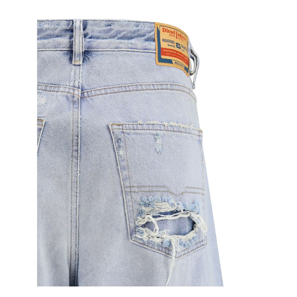 Blue Cotton Relaxed Fit Jeans