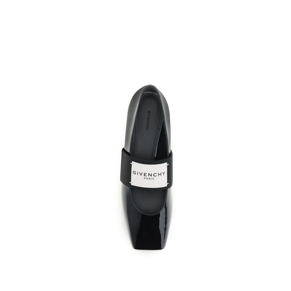 Black Leather Ballet Flats