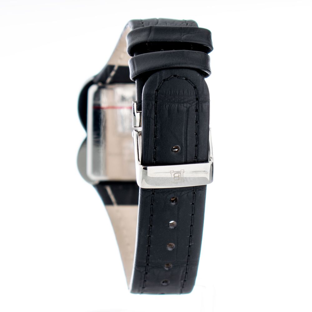 Black Leather Dress Watch