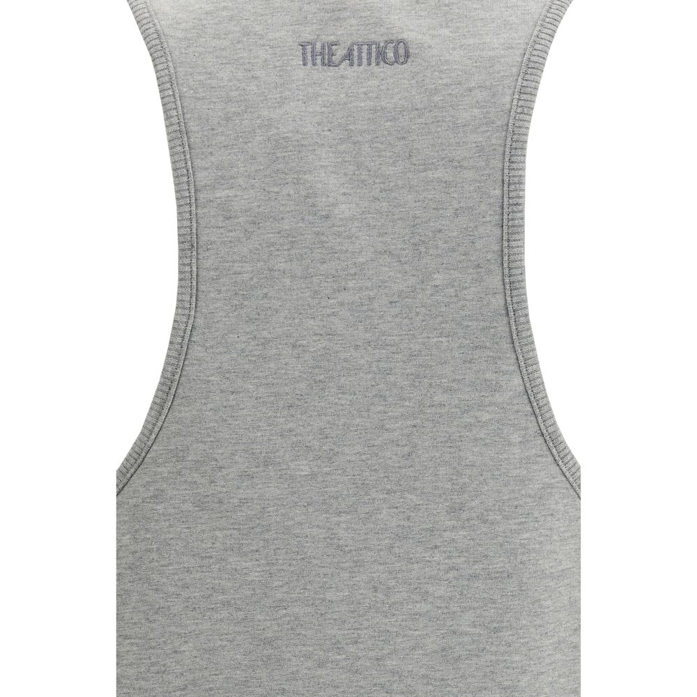 Gray Cotton Casual Dress
