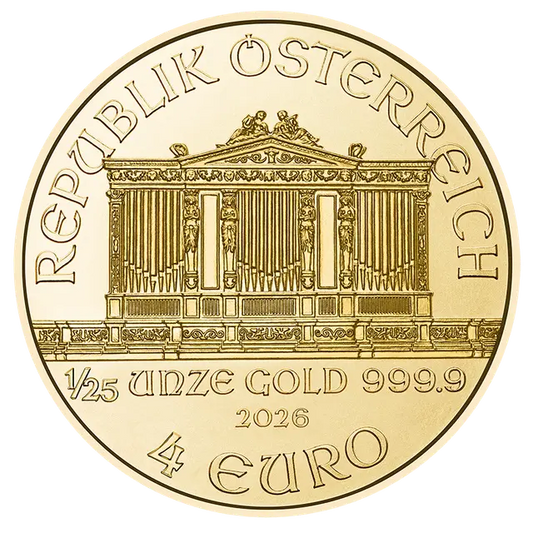 1/25 oz Filarmonica di Vienna Moneta Oro 2026