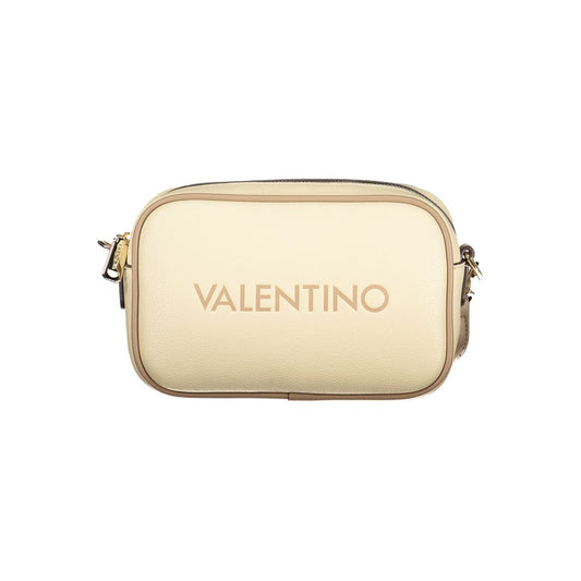 Beige Polyurethane Women Handbag