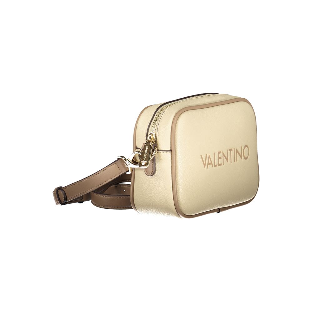Beige Polyurethane Women Handbag
