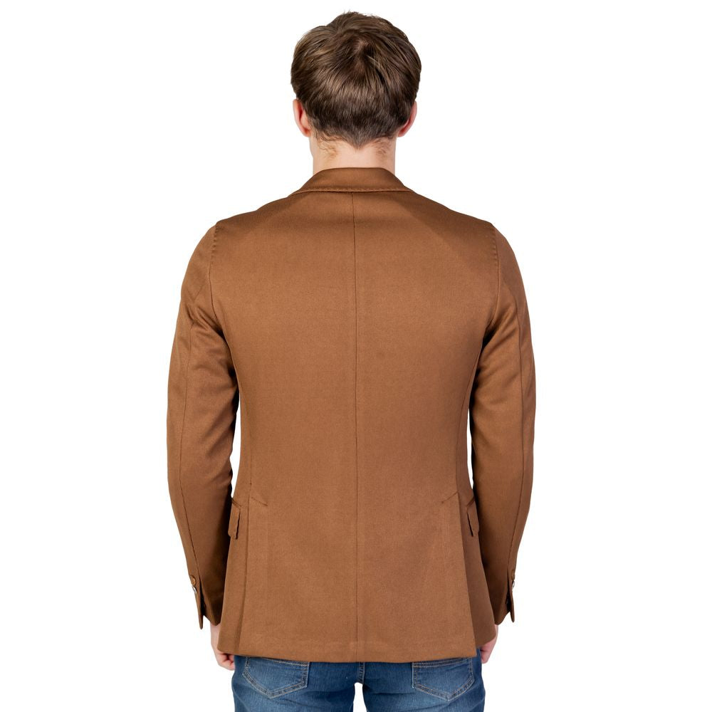 Beige Polyester Blazer