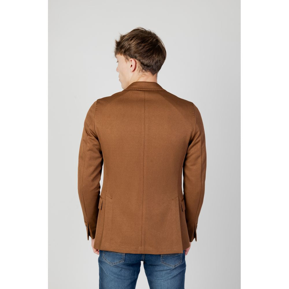 Beige Polyester Blazer