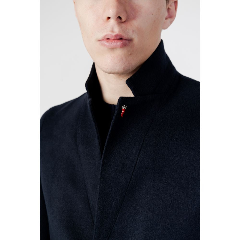 Blue Polyester Coat