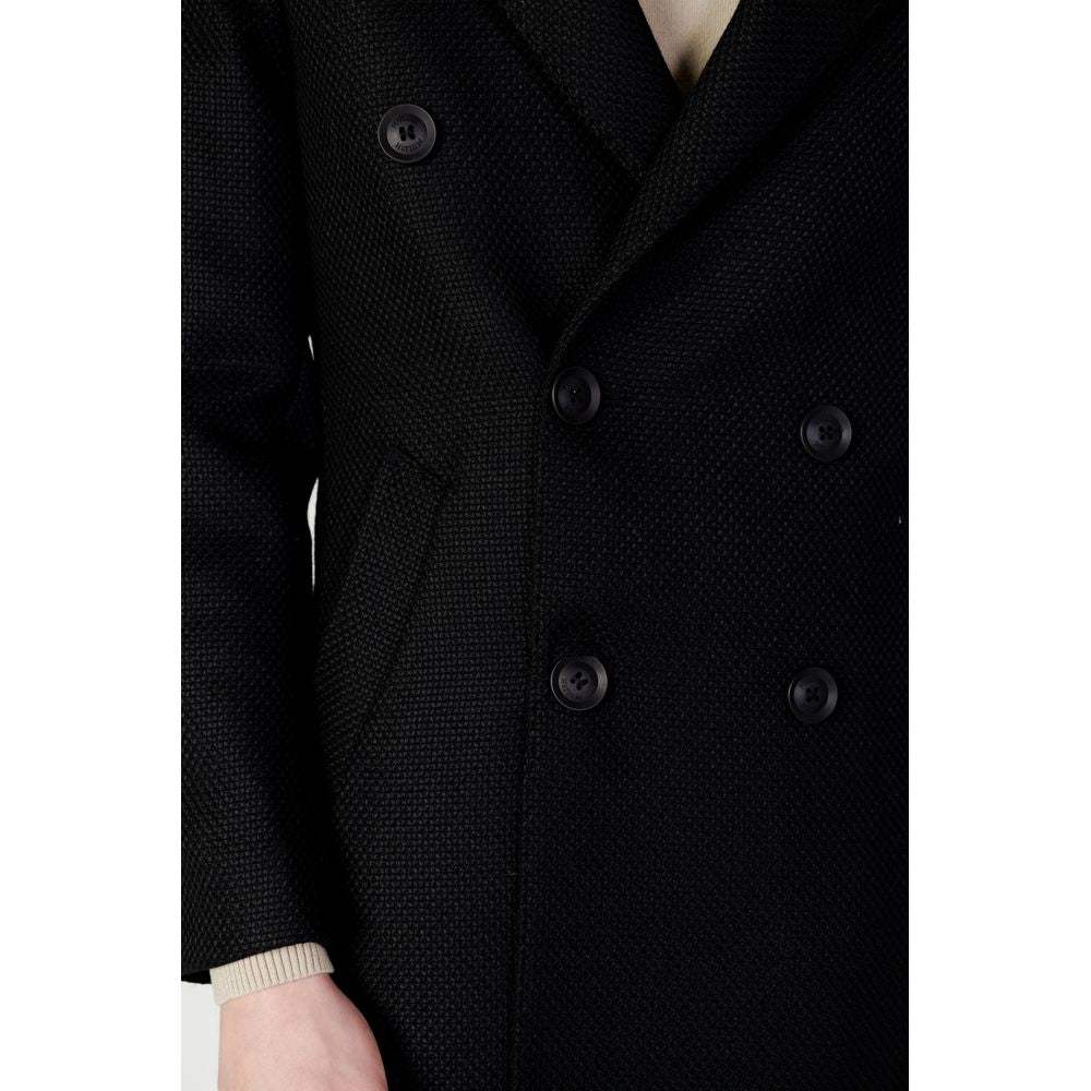 Black Polyester Coat