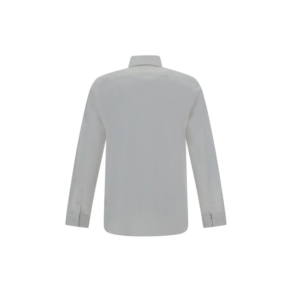White Elastane Dress Shirt