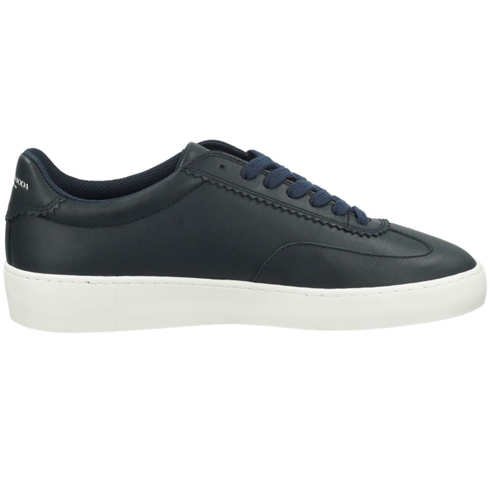 Blue Cowhide Low Top Sneakers